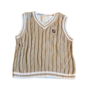 knit vest Toddler sleeveless v neck RUNS BIG
